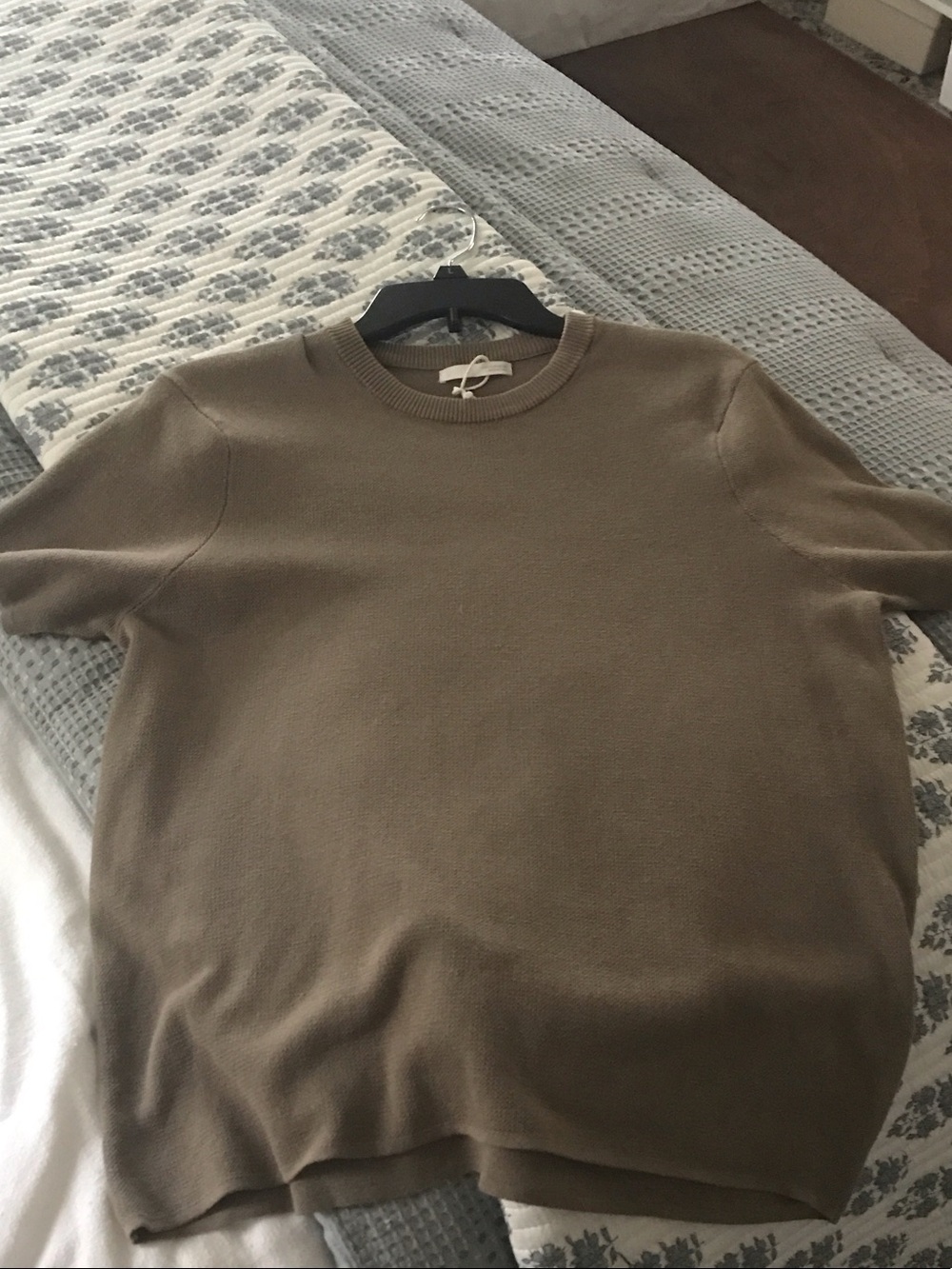 Zara Men's Crewneck Sweater in Taupe Brown